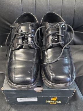 Deer Stags Men's Black Lace-Up Derby Shoes